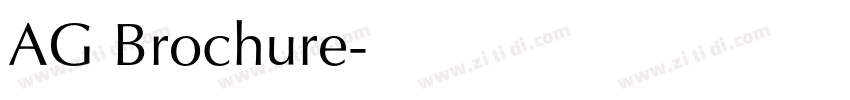 AG Brochure字体转换